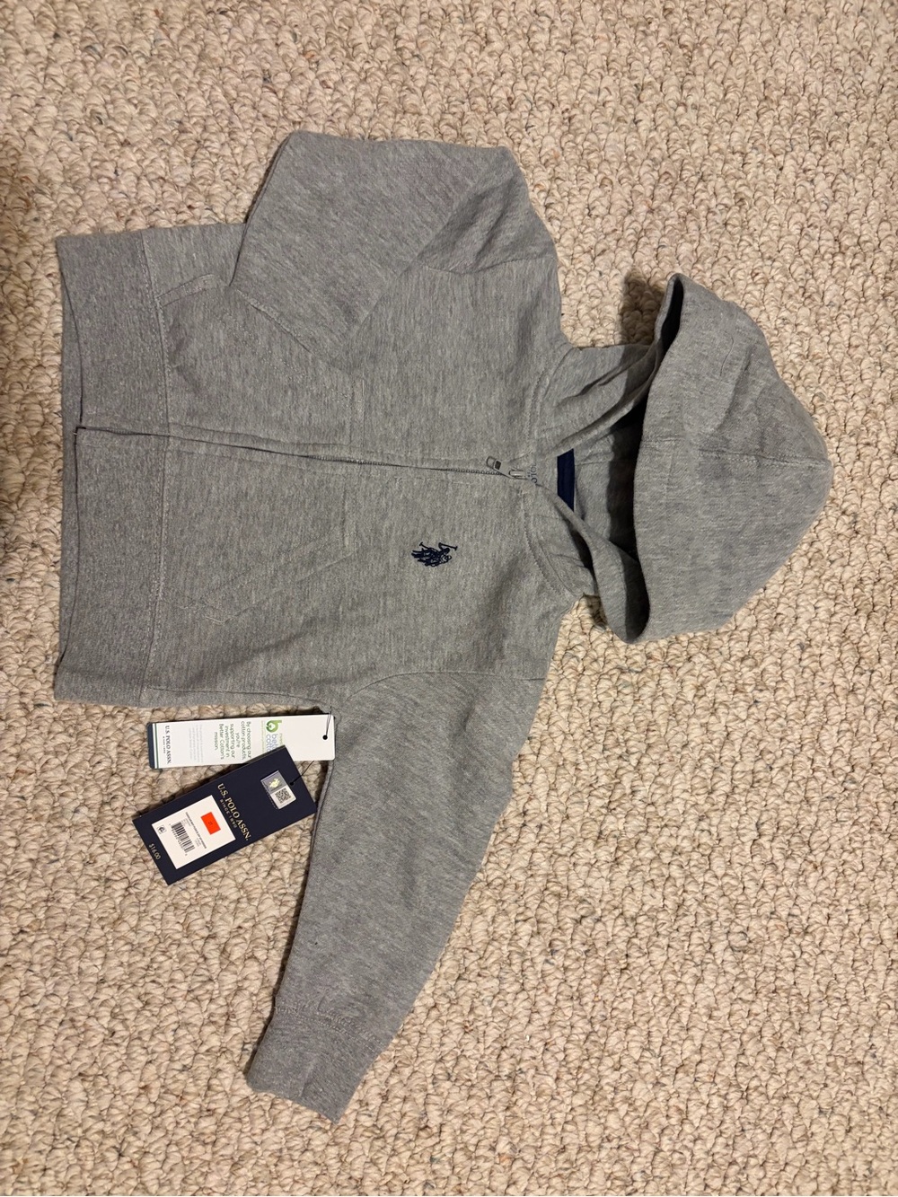 Polo by Ralph Lauren Gray Hooded Zip-Up Sweatshirt